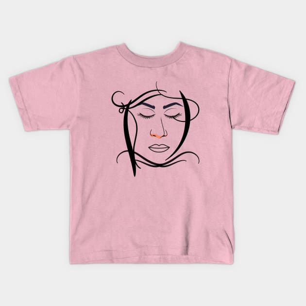 The Beautiful Cute Baby Girl Kids T-Shirt by Ashya